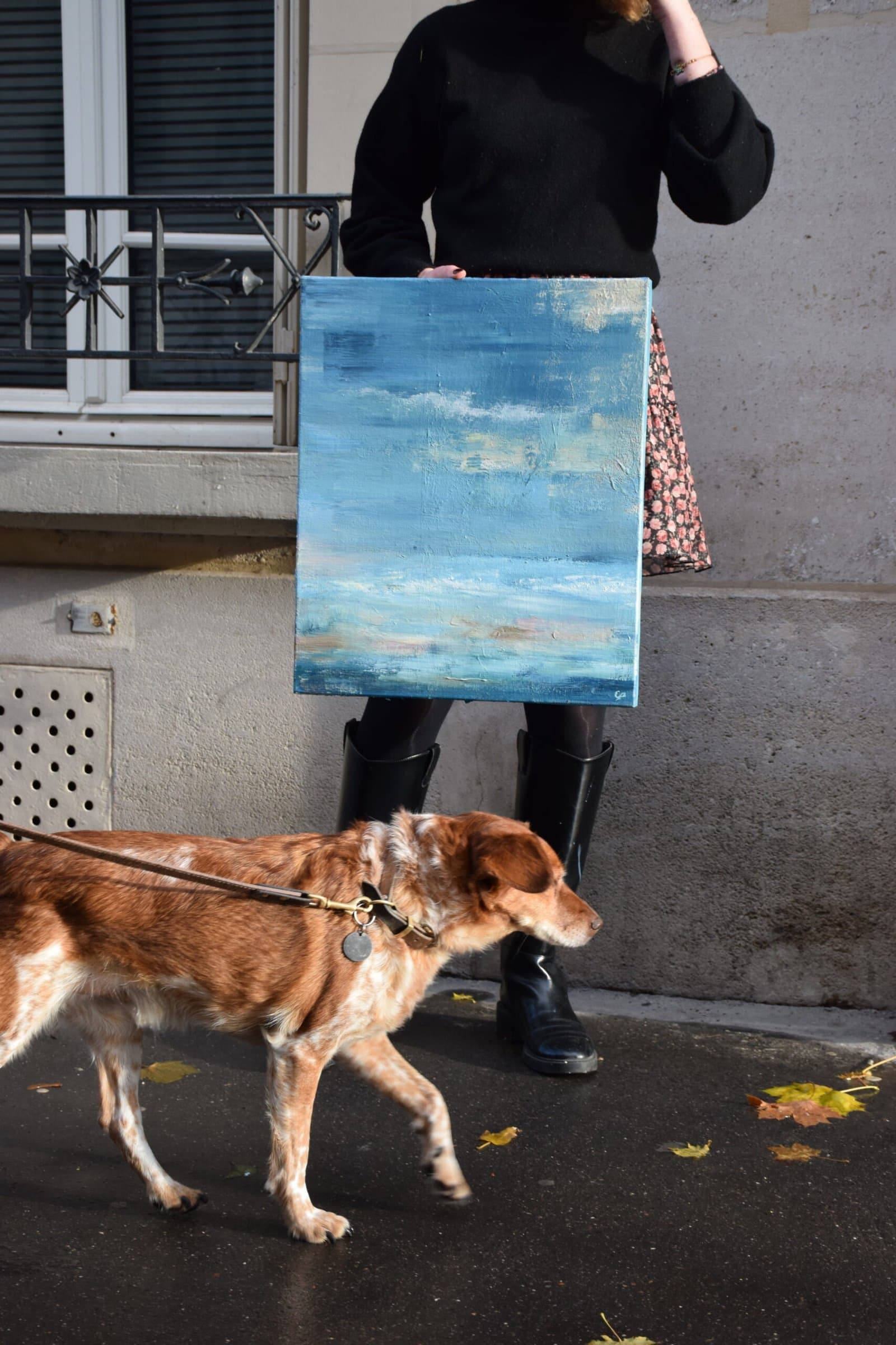 La trame de l'horizon - Peinture contemporain par Claire Prevost