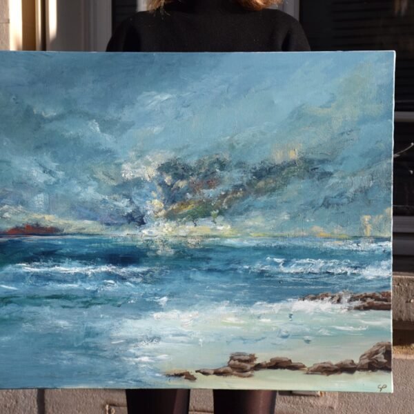 Dernière lumière - Peinture contemporain par Claire Prevost