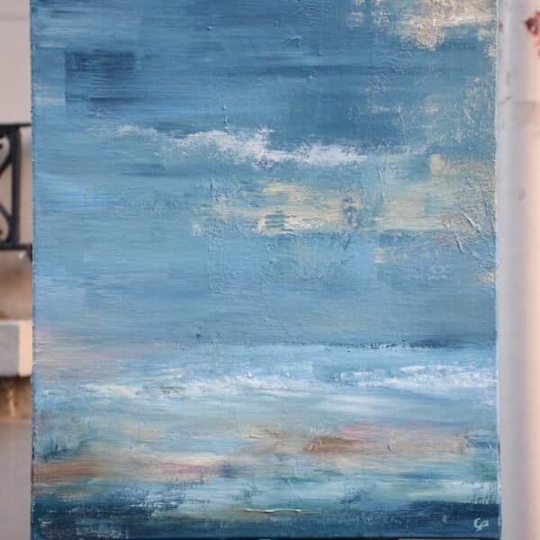 La trame de l'horizon - Peinture contemporain par Claire Prevost