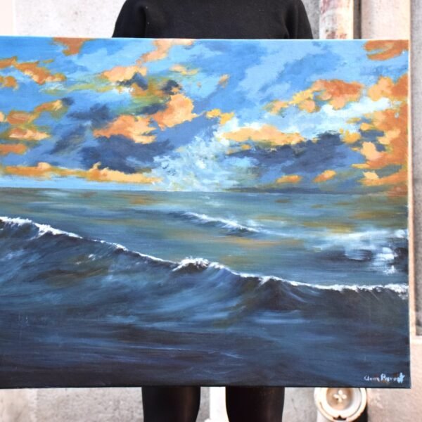 La vague - Peinture contemporain par Claire Prevost