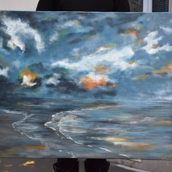 Marée basse - Peinture contemporain par Claire Prevost