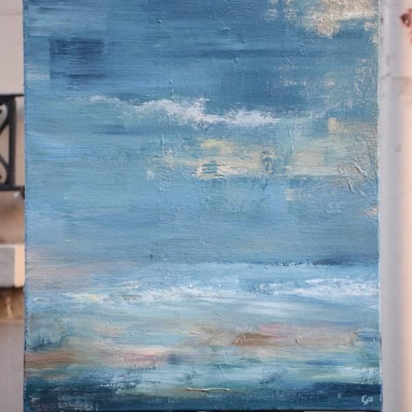 La trame de l'horizon - Peinture contemporain par Claire Prevost